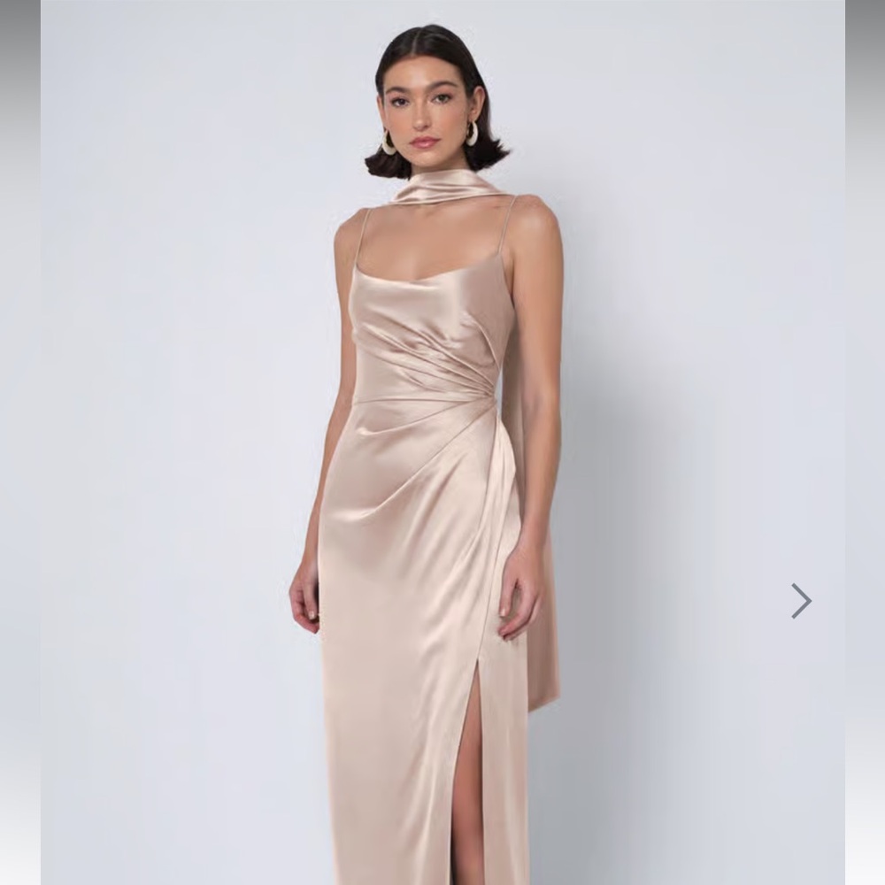 Jenny Yoo Wren Dress with Neck Scarf